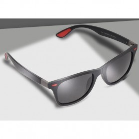 AOFLY Kacamata Pria Wayfarer Polarized Sunglasses TR90 - P21 - Black/Gray - 3
