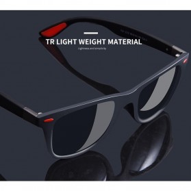 AOFLY Kacamata Pria Wayfarer Polarized Sunglasses TR90 - P21 - Black/Gray - 6