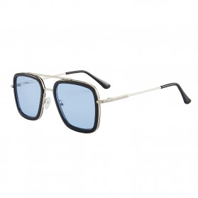 RBVTURAS Kacamata Tony Stark Steampunk HD Polarized Sunglasses - 66218 - Silver
