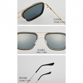 RBVTURAS Kacamata Tony Stark Steampunk HD Polarized Sunglasses - 66218 - Silver - 6