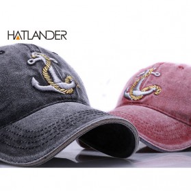 HATLANDER Topi Baseball Cap Hat 3D Embroidery - SU-SBC5006 - Black/Black - 6
