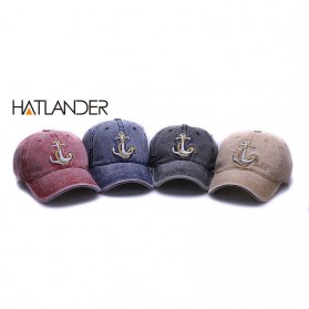 HATLANDER Topi Baseball Cap Hat 3D Embroidery - SU-SBC5006 - Black/Black - 7