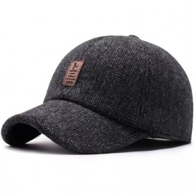 EDIKO Topi Baseball Ear Caps Protection Warm Hats - K515491 - Black