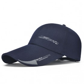 SportsC Topi Baseball Golf Pria Outdoor Fashion Line Cap Long Visor - MZ87 - Blue