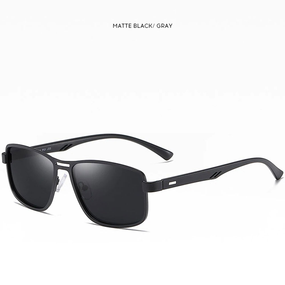 AOFLY Kacamata Frame Metal Kotak Polarized Sunglasses 