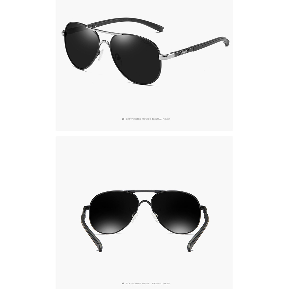Black and silver aviator sunglasses Clearance