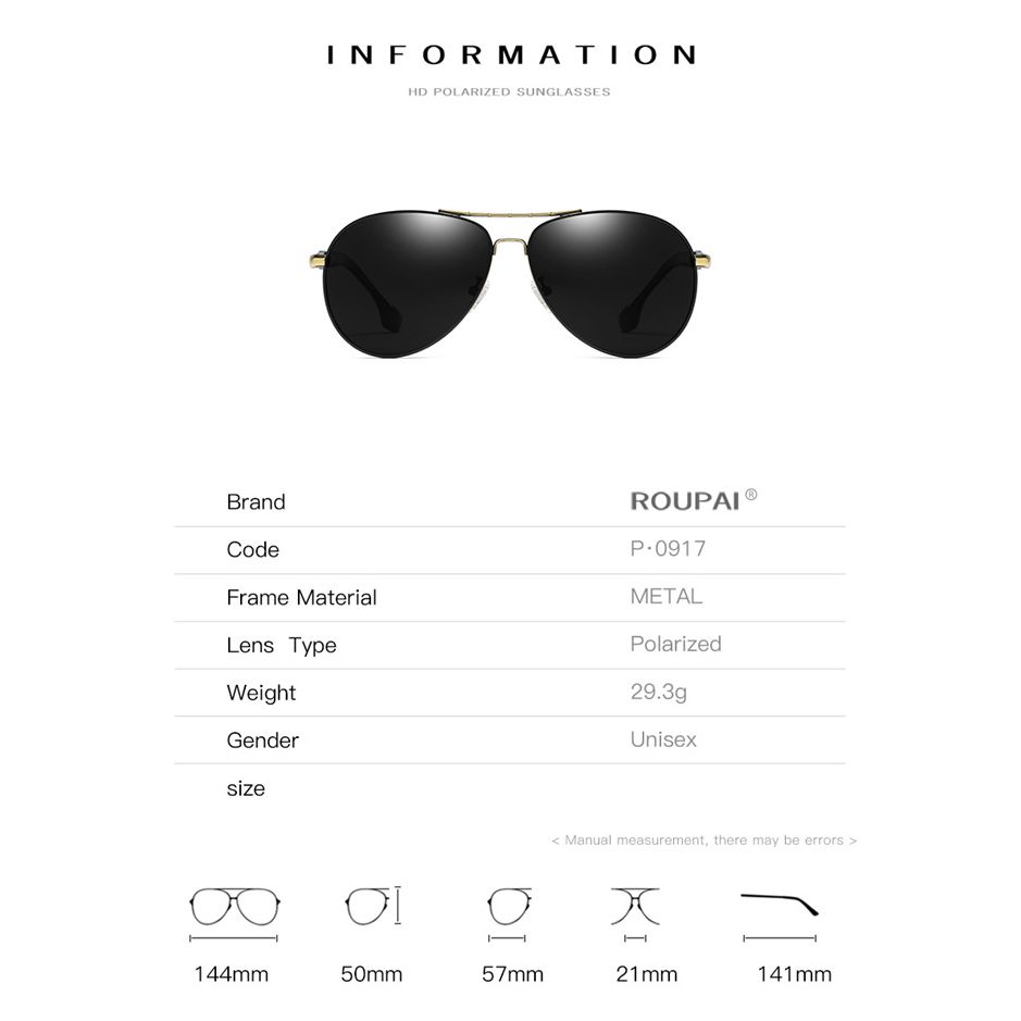 BARCUR Kacamata Frame Aviator Polarized 