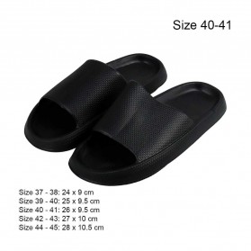 Rhodey Snugee Sandal Rumah Anti-Slip Slipper EVA Soft Unisex Size M 40-41 - Black - 6