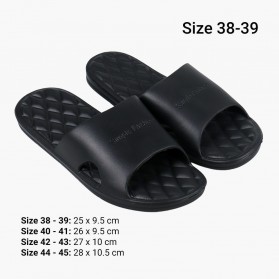 Rhodey Chunkee Sandal Rumah Anti Slip Slipper EVA Soft Unisex Size 38-39 - 1988 - Black - 8