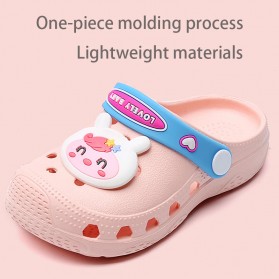 BUGUKI Sepatu Sandal Anak Laki-Laki Perempuan Cute Anti Slip Size 27-28 - TE203 - Pink - 3