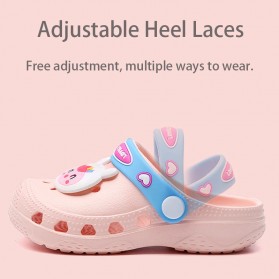 BUGUKI Sepatu Sandal Anak Laki-Laki Perempuan Cute Anti Slip Size 27-28 - TE203 - Pink - 4
