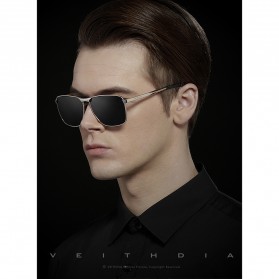 Veithdia Kacamata Vintage UV Polarized Sunglasses - 2462 - Black - 4