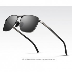 Veithdia Kacamata Vintage UV Polarized Sunglasses - 2462 - Black - 8