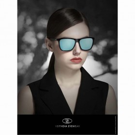 Veithdia Kacamata Retro UV Polarized Sunglasses - 6108 - Black/Gray - 6