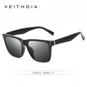 Veithdia Kacamata Classic UV Polarized Sunglasses - 7018 - Black/Gray