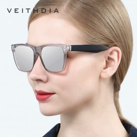 Veithdia Kacamata Classic UV Polarized Sunglasses - 7018 - Black/Gray - 5