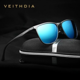 VEITHDIA Kacamata Retro UV Polarized Sunglasses - 6623 - Black - 2