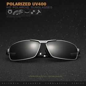 VEITHDIA Kacamata Retro UV400 Polarized Sunglasses - 2490 - Black - 3
