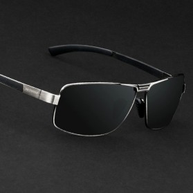 VEITHDIA Kacamata Retro UV400 Polarized Sunglasses - 2490 - Black - 4