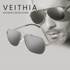 VEITHDIA Kacamata Retro UV400 Sport Sun Glasses - 2459 - Gray