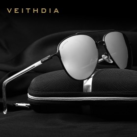 Veithdia Kacamata UV Polarized Sunglasses - 3802 - Black/Gray - 2