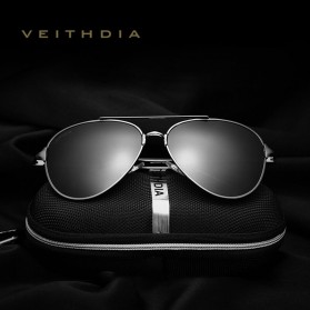 Veithdia Kacamata UV Polarized Sunglasses - 3802 - Black/Gray - 3