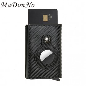 MaDonNo Dompet Kartu Anti RFID Card Wallet with AirTag Slot - M218 - Black