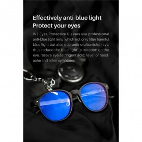 Qukan WellingtonX W1 Kacamata Modular Anti Blue Light Glasses - LG02QK - Black - 4