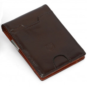 BUBM Dompet Anti RFID Bahan Kulit Slim Design - YP-211/212 - Brown