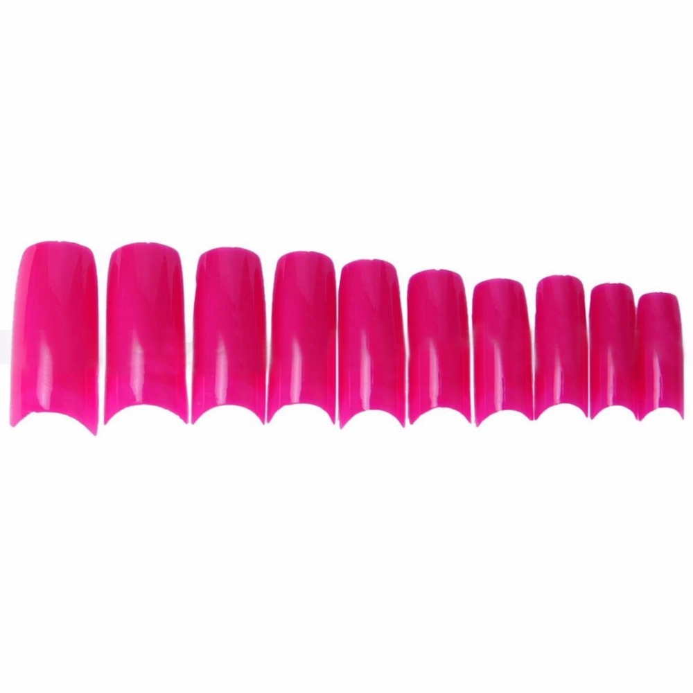 350 Nail French Acrylic French UV Gel Art Finger / Kuku Palsu - Rose