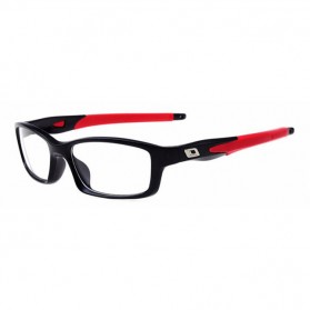 Oulaiou Frame Kacamata Sporty Style - 9837 - Black/Red - 1