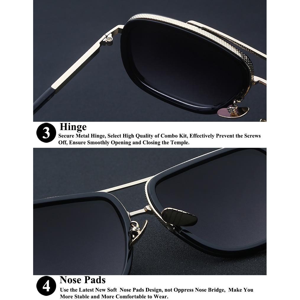 Kacamata Wanita Retro Anti UV - Black - 7 .