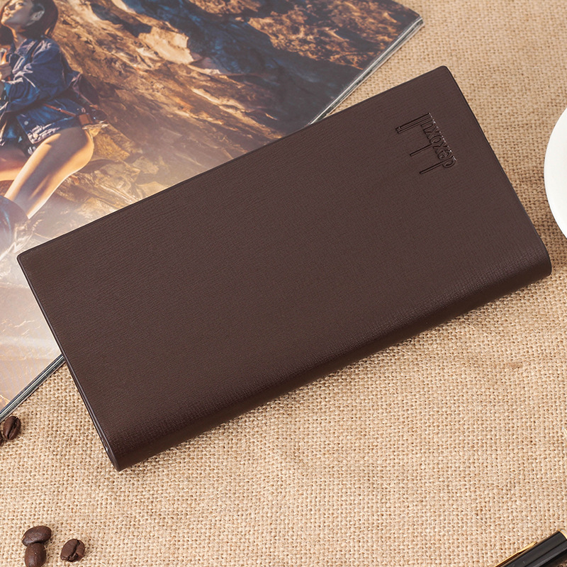 Dexbxuli Dompet Kulit Pria Mode   l Panjang - Brown