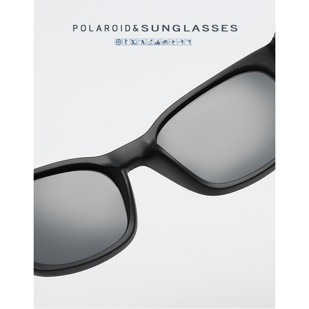 Kacamata Pria Sunglasses Polarized Anti Uv400 Tr90 Blue