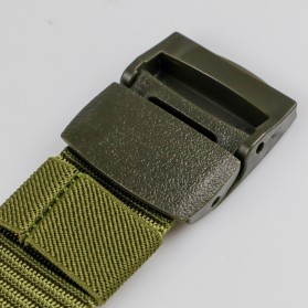 Rhodey Tali Ikat Pinggang Pria Tactical Anti Xray Plastik Canvas Non Metal Automatic Buckle - 899 - Army Green - 4