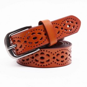 Ikat Pinggang Wanita Motif Flora - Orange - 1