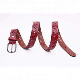 Ikat Pinggang Wanita Motif Flora - Orange - 7