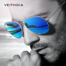 Veithdia Kacamata Pria Aviator UV Polarized - Purple - 3