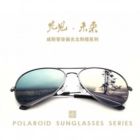 Veithdia Kacamata Pria Aviator UV Polarized - Purple - 9