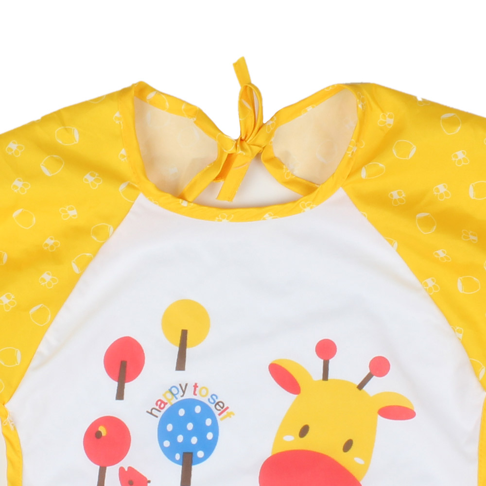 Celemek Bayi Lengan Panjang Waterproof Yellow Celemek Bayi Lengan Panjang Waterproof Yellow