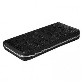 Dompet Kulit Model Crocodile - Black - 4
