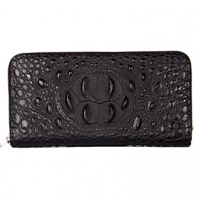 Dompet Kulit Model Crocodile - Black - 5