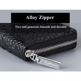 Dompet Kulit Model Crocodile - Black - 6