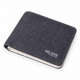 Muzee Dompet Kanvas Retro Pria - ME-6688 - Black - 1