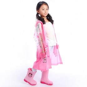 Jas Hujan Anak Motif Kartun Size M - Pink - 2