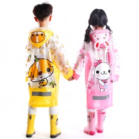 Jas Hujan Anak Motif Kartun Size M - Pink - 6