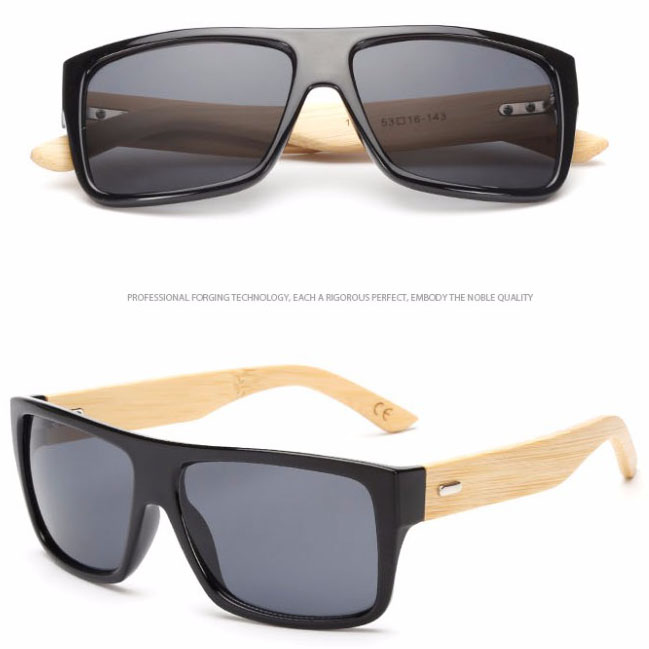 Bamboo Kacamata  D Frame Gagang Kayu  Fashion Sunglasses 