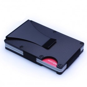 Dompet Kartu Anti RFID dengan Klip Uang - Black