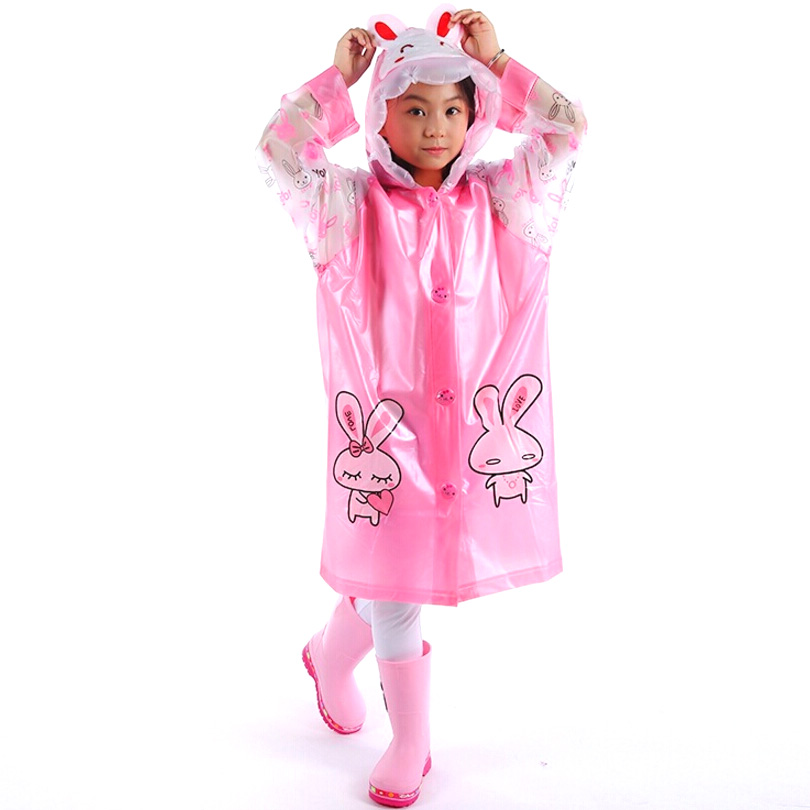  Jas Hujan Anak  Motif Kartun Size L Pink 