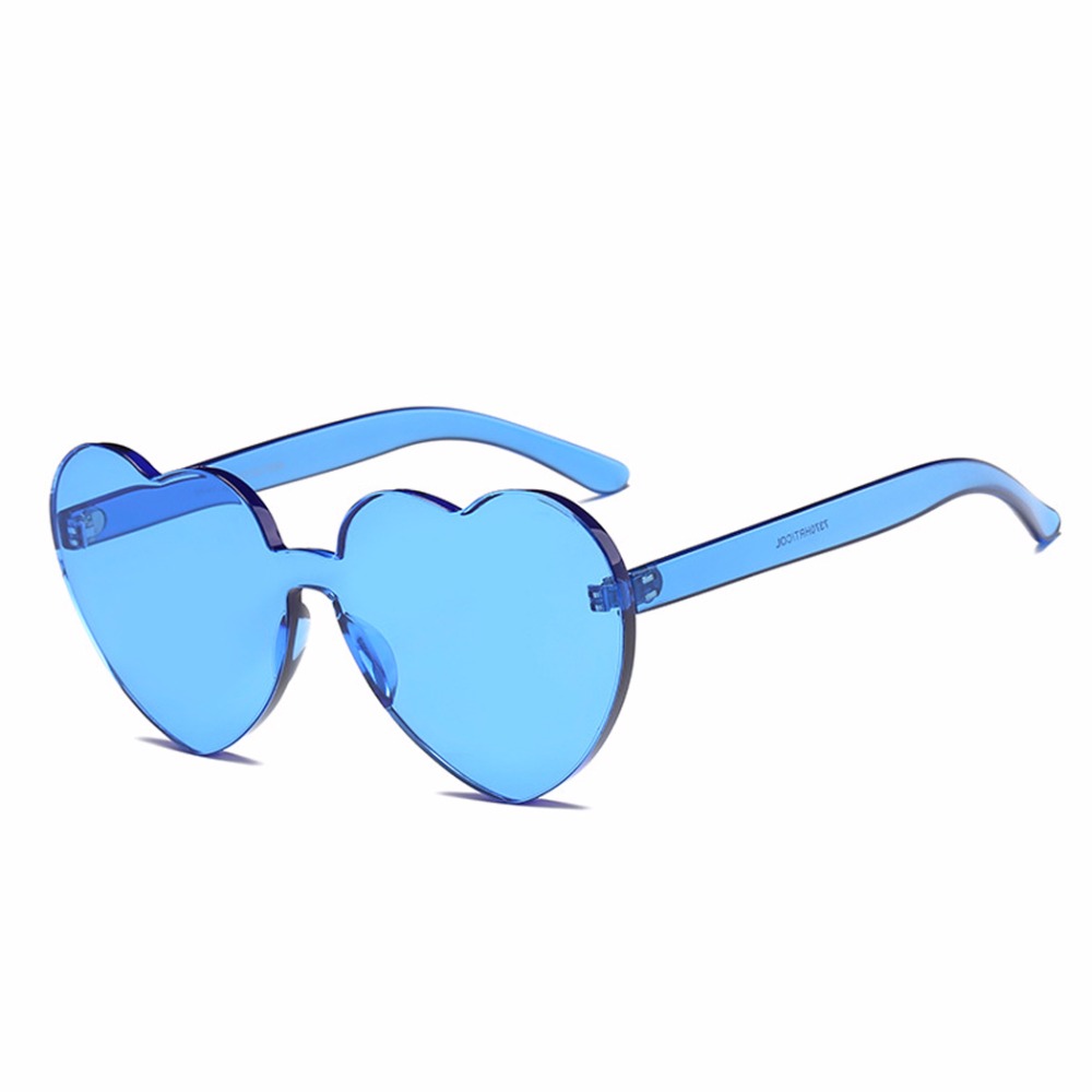 kacamata gaya sunglasses model hati blue 1